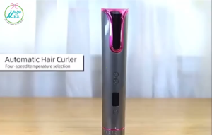 New Cordless Automatic Hair Curler Portable Hair Curling Wand USB Rechargeable Fast heating Temperature adjustable Electric curling iron for hair wave LCD Display anti slip handle 360° Rotating Automatic Hair Curler