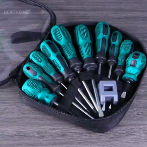 MEGA Taffware 10 in1 Obeng Set lengkap kuat magnet bolak balik Reparasi Magnetic Head SK804