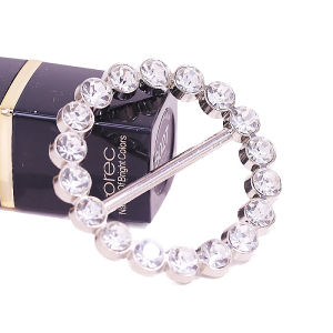 High-End Glass Rhinestone Belt Corner Knot Buckle Decorative Diamond Button Ring Scarf Decorative Buckle Silk Ribbon Buckle