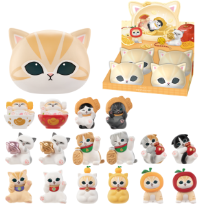 Original Mofusand Lucky Cat Mini Figures Blind Box Cute Healing Small Particle Model Figurine Desktop Ornaments Birthday Gifts
