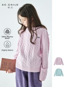 KECHU | Warm Full Wool Childrens Cable Knit Sweater