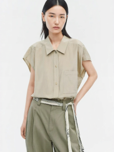 edition | Off-Shoulder Fly Sleeve Collar Shirt