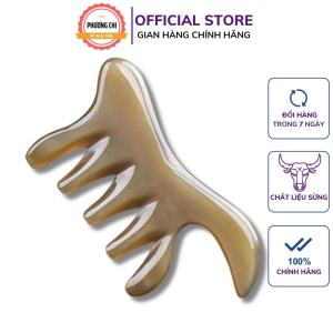Lược sừng trâu răng thưa đa năng dùng massage đầu ấn huyệt lược gỡ rối - Mỹ Nghệ Phương Chi