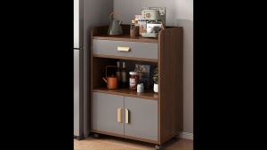 MIZONA Modern Minimalist Sideboard with Wheels Cabinet for Living Room Cabinet with Drawer Kabinet Moden Minimalis Beroda