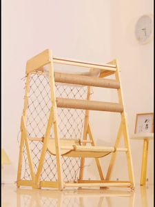 【Meoof】85cm Wood Cat Tree Climbing Net Cat Scratcher Cat Toys 实木猫爬架猫磨爪攀爬网猫抓柱猫玩具