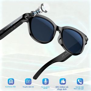 Kính Thông Minh Dành Cho Nam Và Nữ Với Chức Năng Dịch Giọng Nói Bằng AI Gọi Bluetooth Quay Video Chống Rung Pin 290mAh Điều Khiển Bằng Camera