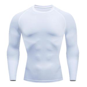 Áo Thun Thể Hình Dài Tay Nhanh Khô Cho Nam Áo Thun Thể Hình Chạy Bộ Thể Hình Hàng Đầu Rashguard Dệt Kim Polyester