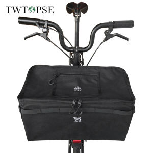 TWTOPSE Cycling Bike 21L Largest Basket for Brompton 3SXITY PIKES Dahon Tern Fnhon Folding Waterproof Bike Bag with Bike Front Carrier Block Accessories