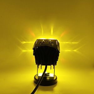 MOFOX D2-1 Laser Gun Motorcycle LED Light 80W High/Low Beam 3Color White Yellow Red/Blue Mini Driving Light Waterproof Auxiliary Light for Motorcycle LED Work Light