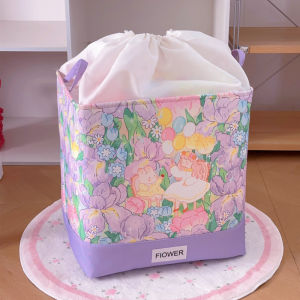 Cartoon Large Capacity Toy Storage Box Thickened Cloth Art Home Use Moving Bag Quilt Dustproof Organizer Basket Foldable for All