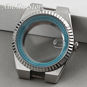 High Quality 40mm Sapphire Glass Ring Chapter Watch Case For NH34 NH35 NH36 Movement Perpetual Land-Dweller Case For 28.5mm Dial