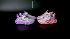 Giày đi học bé gái Giày cho bé gái Giày thể thao bé gái có đèn phát sáng in hình công chúa  SD100