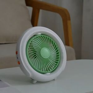 UNIG 3in1 Lipat portabel Kipas Angin Gantung kipas desktop Kipas Angin Dinding dengan lampu 3 kecepatan Rotasi 180° Tidak Berisik Multifungsi Kipas Angin