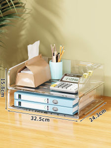 Multifunctional A4 Document Organizer Box Transparent Acrylic