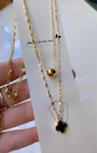 KALUNG TITANIUM 2 LAYER CLOVERS BOLA ANTI LUNTUR ORIGINAL✅