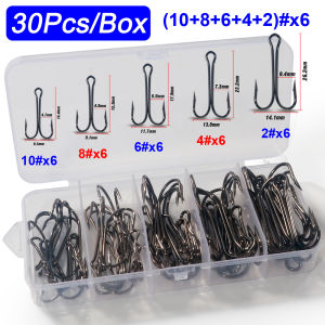 LAKBAT Mixed 10-50pcs Carbon Steel Double Hooks Barbed Crank Jig Box Fly Tying Soft Lure Carp Salt Fresh Fishing Tackle