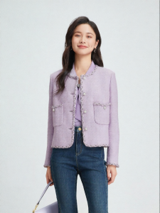 Koradior | French Style Short Elegant Wool Coat for Women