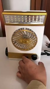 Original Solar Power Mini Fan with Led Table Lamp & Led Flashlight Mini Solar Light USB