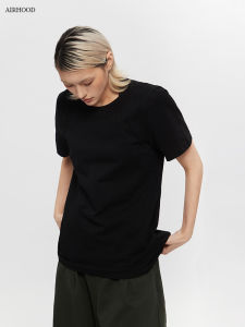Airhood Womens Slim Fit round Neck Short Sleeve T-shirt Pure Color Casual Style Summer Top Versatile Versatile Versatile