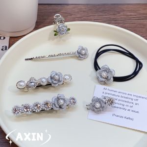 Fanshi Simple Flower Hair Ties Hair Bands Hair Rings Spring Clips Ponytail Holders Fashion Jewelry Hair Accessories