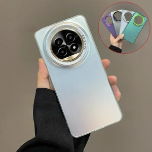 เคสสำหรับ Xiaomi Redmi Note 13 Pro Plus 13Pro + Note13Pro 4G 5G สีทึบแฟชั่นเคสโทรศัพท์โลหะหรูหราหนังออโรร่าผิวเคสโทรศัพท์เคลือบเคสโทรศัพท์กรอบด้านหลังกันกระแทกแบบนิ่ม