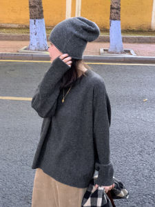 Wool V-Neck Lazy Style Womens Sweater