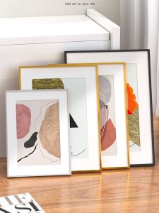 Aluminum Alloy Frame Wall-Mounted Minimalist Picture Frame Cross Stitch Puzzle Mounting Frame Custom Mounting Poster A3 Metal Frame A4