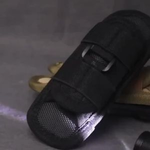 Tactical Flashlight Pouch Holster Rotatable Holder Belt Clip Tactical Torch Carry Case with 360 Degree Carabiner Reel Clip