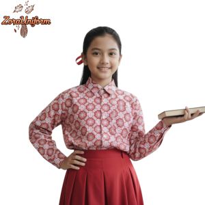 seragam batik Bunga Matahari Lengan Panjang