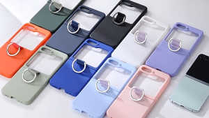 Z Flip 7/6/5/4 Ultra-Thin Mobile Phone Case Business Silk Belt Ring Holder