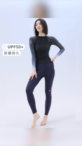 AquaPlay Womens UV50+ Padded Cups Long-Sleeve Pull-Over Plus Size Swimsuit Trendy Shapewear with Waist Cinching Quick-Dry Slimming Swimwear for Surfing Diving Water Activities