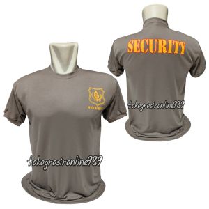 Kaos security / kaos security warna coklat