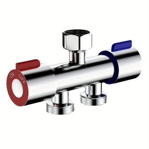 Vòi Nước Bằng Thép Không Gỉ Hai Tay Cầm Cho Phòng Tắm Và Máy Giặt Điều Khiển Kép Gắn Tường Vòi Chậu Rửa Nhà Bếp Với Lõi Van Bằng Thép Không Gỉ