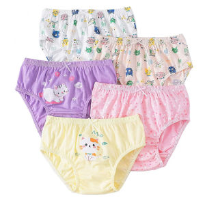5 Pcs/Lot Childrens Underpants For Girls Cute Cat HelloKitty Cartoon Girls Panties Cotton Baby Kids Underwear Breathable Briefs