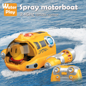 2.4G remote control spray motor boat summer water toy remote control boat outdoor indoor swimming double helix toy boat gift for boys and girls