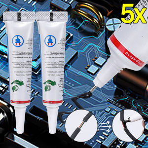YESPERY 5Pcs Liquid Electrical Glue Rubber Electrical Wire Cable Coat Fix Line Glue Waterproof Insulating Glue High-Temperature Resistant