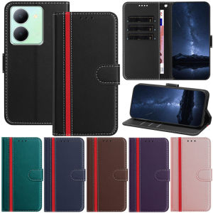 Luxury Wallet Flip case For Vivo Y36 Y17S Y27S Y27 4G V29 Pro V29E V30 Lite V30 Pro Y17 Y15 Y12 Y21S Y33S Retro Book Card Slot Soft Leather Skin Protect Stand Cover