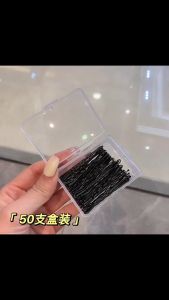 50pcs Black Invisible Hair Clips Flat Wave Curve BB Pins Grips Salon Hair Barrette