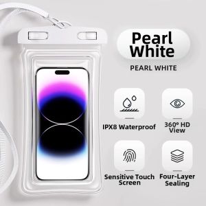 Waterproof Transparent Mobile Phone Bag for Swimming And Diving with Lanyard Neck Strap Leakage Proof Floating Gear 1658