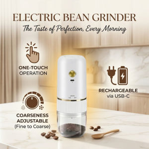 Electric Coffee Grinder Ceramic Burr Type-C Rechargeable Portable Adjustable Powder Grind