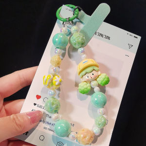 Korean Style Mobile Phone Chain Beads Shell Keychain Handheld Wristband Universal Mobile Phone Accessory Digital Electronics