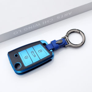 For VW Golf 7 GTI POLO T-Cross T-Roc Touran Tiguan Skoda Octavia Rapid Kodiaq Fabia Seat Ibiza Leon Ateca Arona Key Case Cover