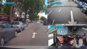 FHD 1080P Wifi 3 Channel Dashcam Infrared Night Vision Panoramic 360° 24h Parking Monitor Dash Cam