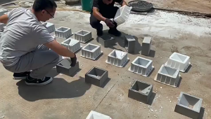 Cement Hollow Brick Mold Plastic 3D DIY Air Brick Grid Decorative Partition Open Garden Wall Background
