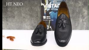 Giày Loafer - Giày Tây Nam HT.NEO Da Bò Nhập Khẩu Cao Cấp GT06