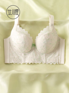 ปรับ เอว ชุดชั้นใน Shapewear ป้องกันการหย่อนคล้อยด้วยด้านข้างโดยเฉพาะถ้วย Push Up Support สําหรับหญิงสาวคงที่ สายคล้อง Bra ลายดอกไม้