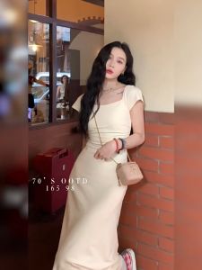 🌟CORE🌟dresses women new style 2025 Versatile Half Sleeved Long Dress Slim Fitting Hips Wrapped Dress Elegant Temperament Dress 2️⃣0️⃣2️⃣5️⃣