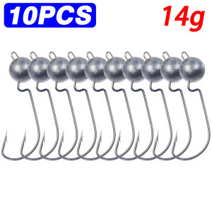 LAKBAT Heavy Duty Jig Head Hook 3.5g 5g 7g 10g 14g Sharp Barbed Offset Worm Fishhook Soft Lure Crank Assist Pesca Fishing Tackle