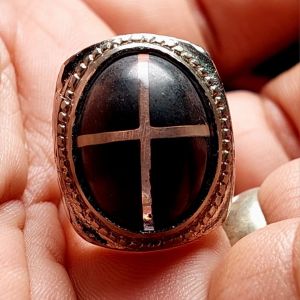 Cincin batu kelor tapak jalak kristal tembus