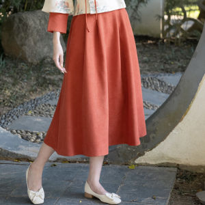 New Chinese Style Warmth Improved Cheongsam Loose Velvet Retro Top Half Skirt Garden Tourist Warmth National Trend Fashion Womens Clothing